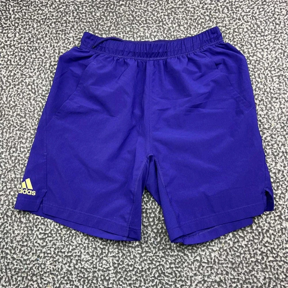 Adidas Washington Huskies Athletic Gym Shorts Mens 29 Purple Pockets